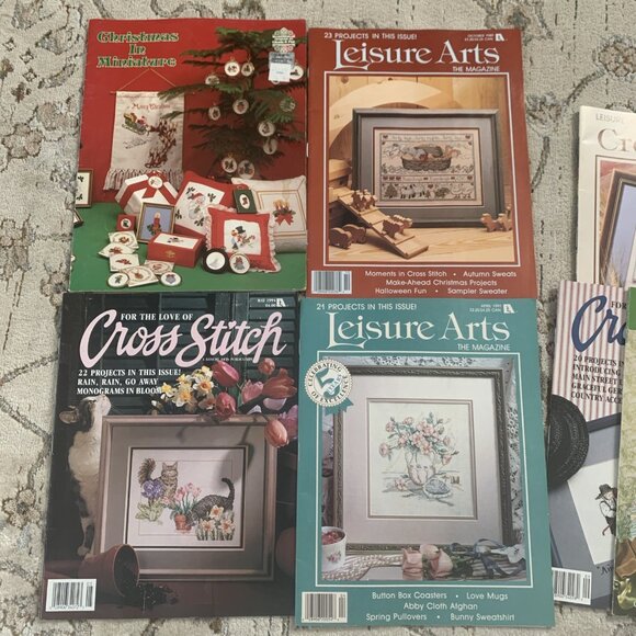 Giant Lot Of Cross-Stitch Magazines Keepsake Calendar Crochet Vintage 1989-94 - Picture 14 of 16